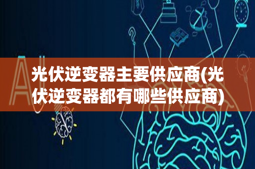 光伏逆变器主要供应商(光伏逆变器都有哪些供应商)