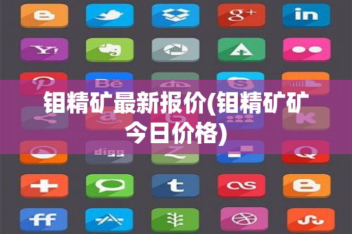 钼精矿最新报价(钼精矿矿今日价格)