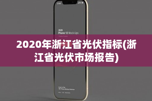 2020年浙江省光伏指标(浙江省光伏市场报告)