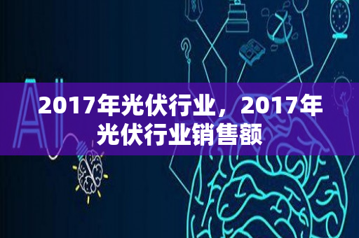 2017年光伏行业，2017年光伏行业销售额