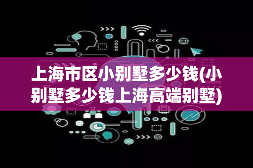 上海市区小别墅多少钱(小别墅多少钱上海高端别墅)